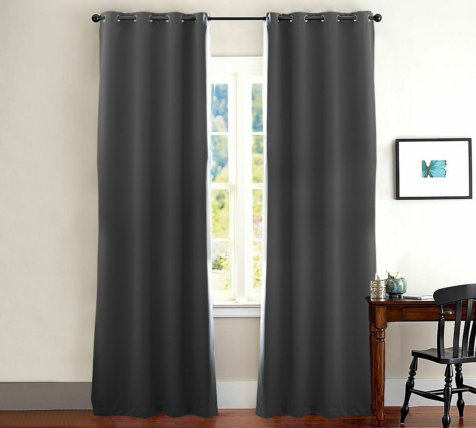 Evolive Total Blackout, Light Blocking, Room Darkening Window Curtain/Panel Pair