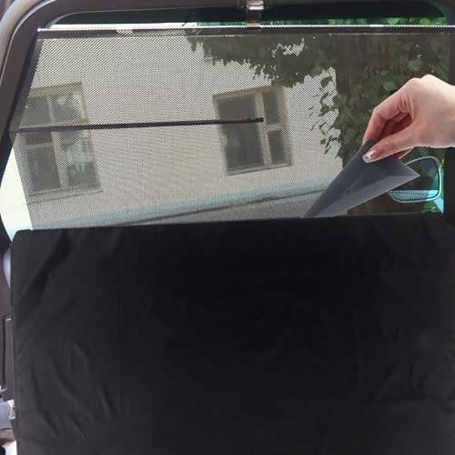2 Packs Car Door Panel Cover with Squeegee Triangle, Waterproof Reusable Black