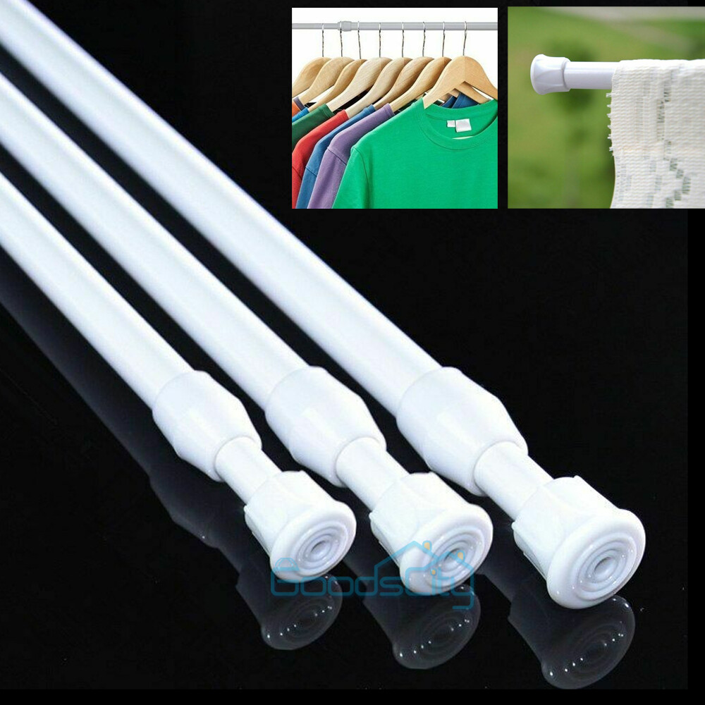 2/4X Adjustable Spring Tension Curtain Rod 23-44in for Window, Kitchen, Bathroom