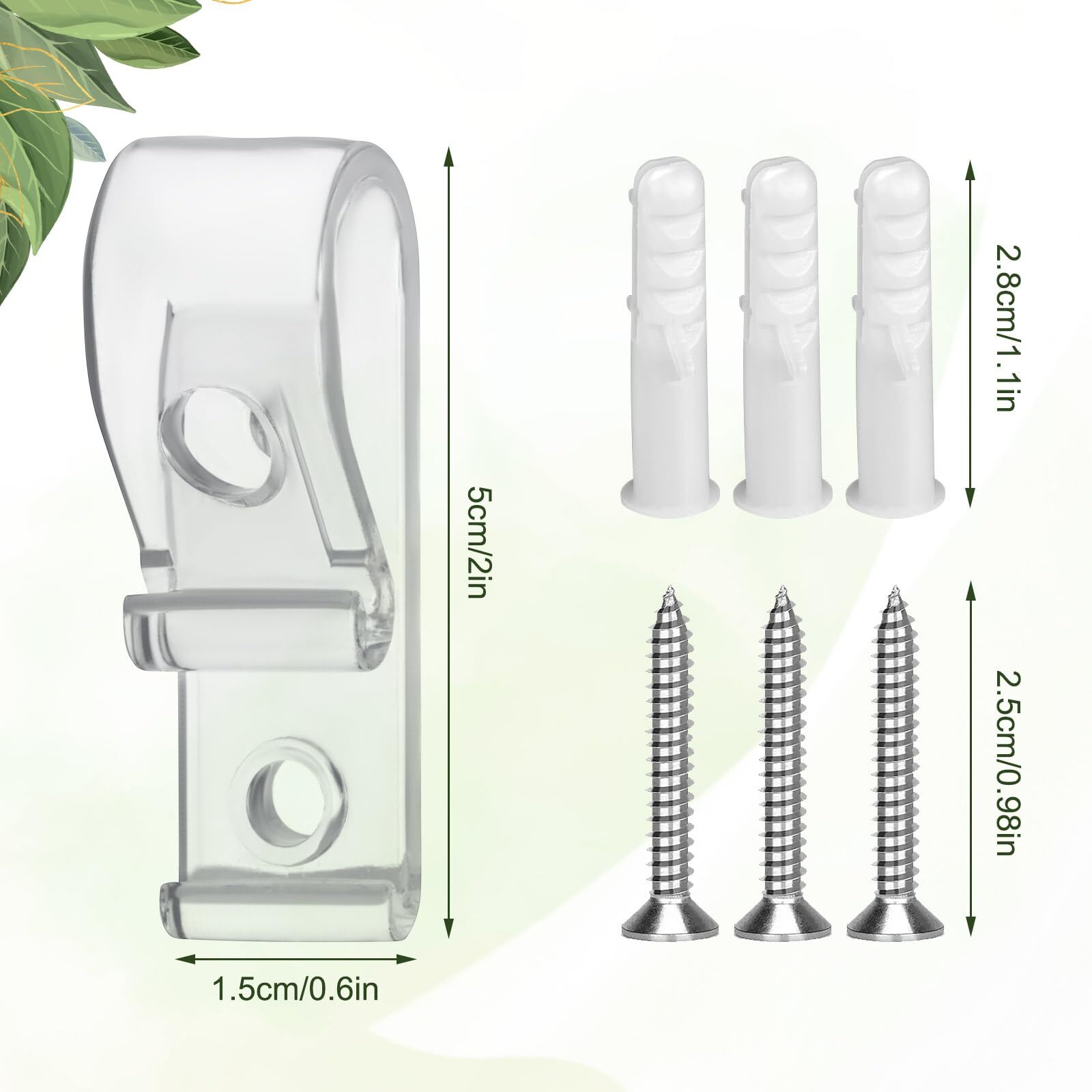 8 Pcs Roller Shade Chain Retainer Cord Guide Curtain P Clip Blind Cord Holder