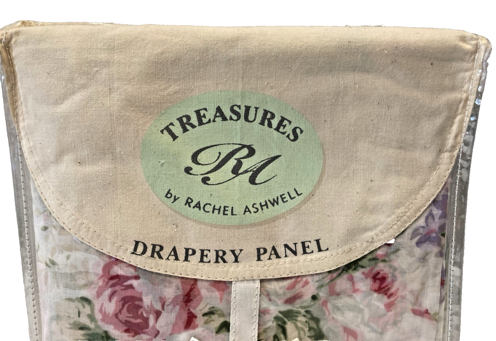 NIP Treasures Rachel Ashwell Amanda Drapery Panel 42″x84″ Pink Roses 2 Available