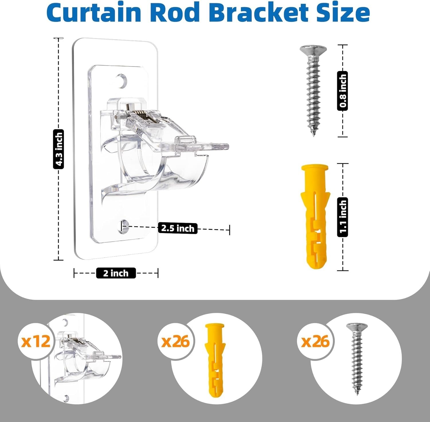 Versatile Adhesive Curtain Holders – 20 Lb Capacity