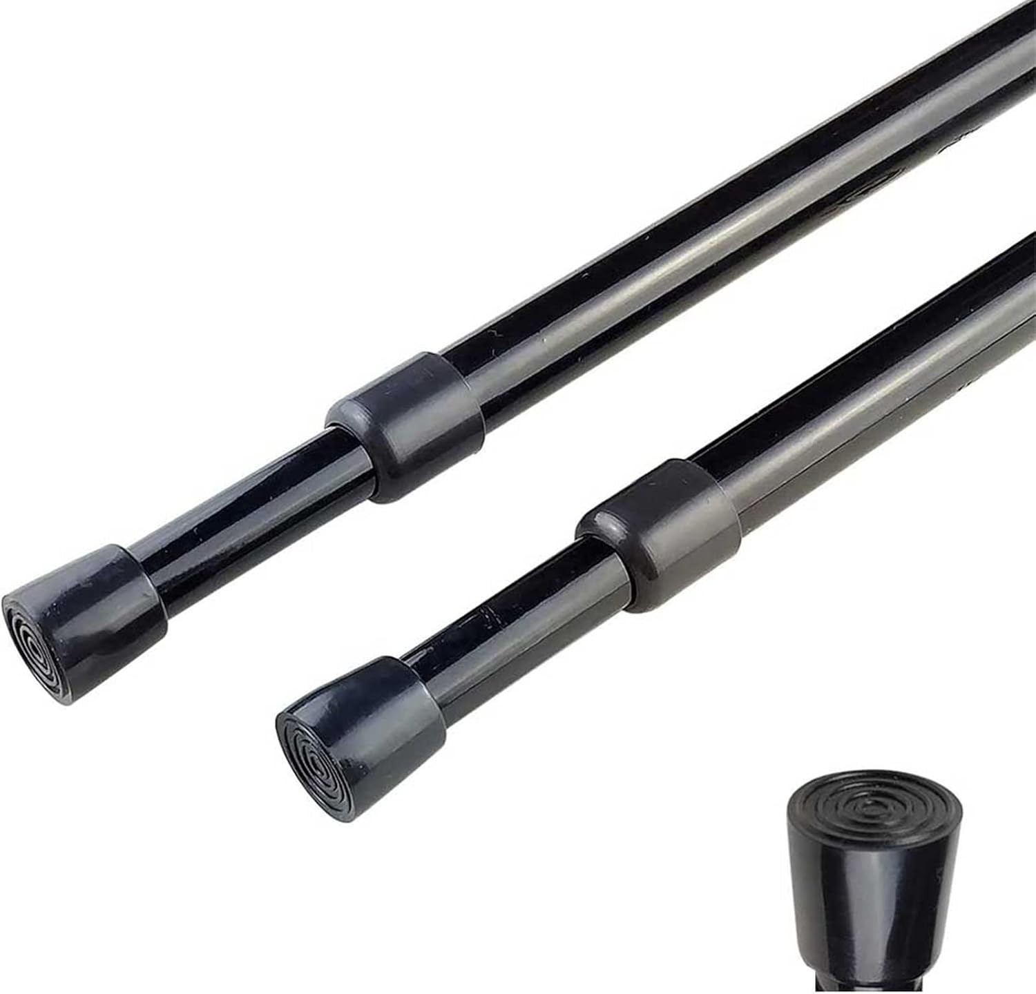 2pcs Spring Tension Curtain Rod，28-43 Inches Adjustable Expandable Pressure B…