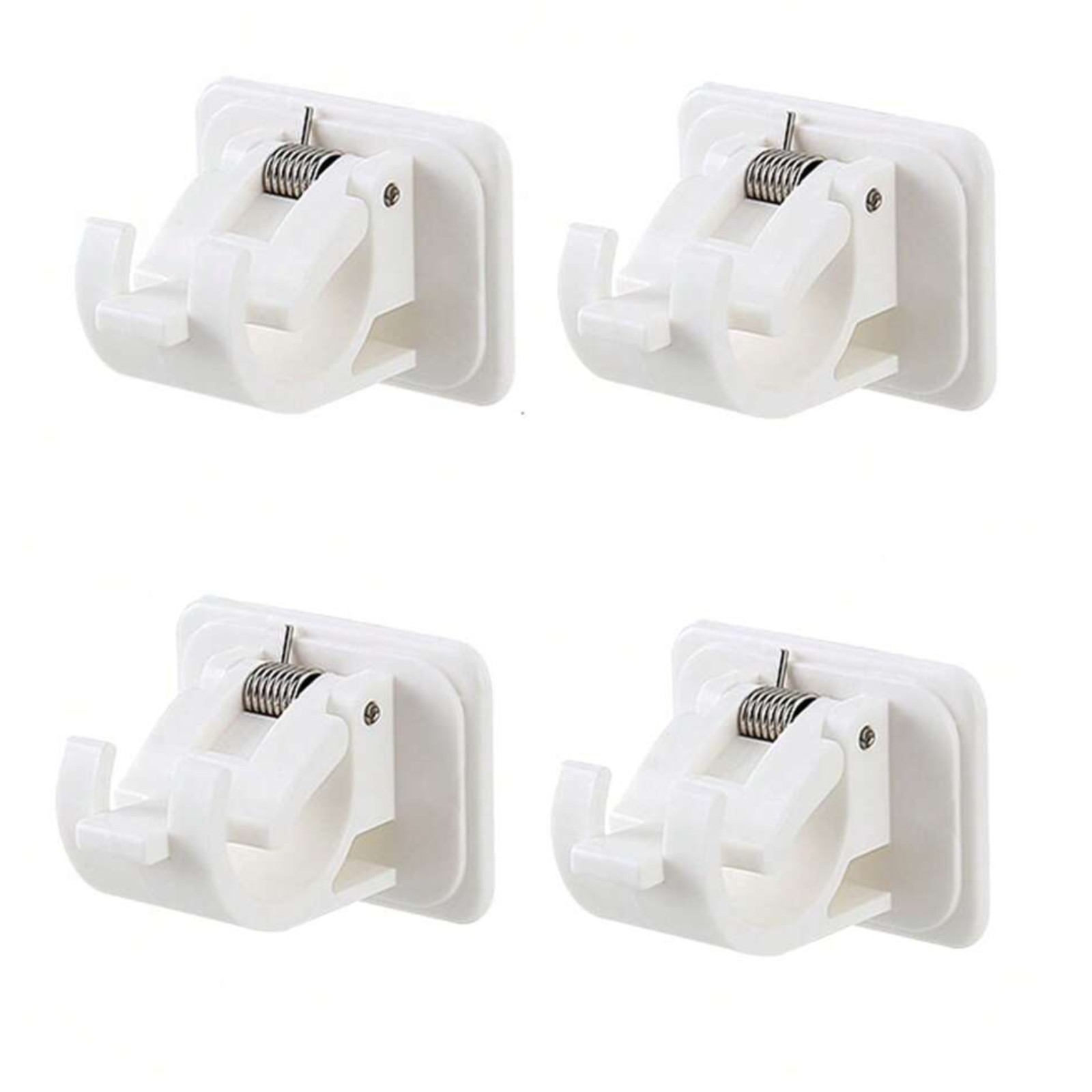 Wall-Mounted Curtain Rod Bracket Self-Adhesive Curtain Rod Holder Drapery Hook