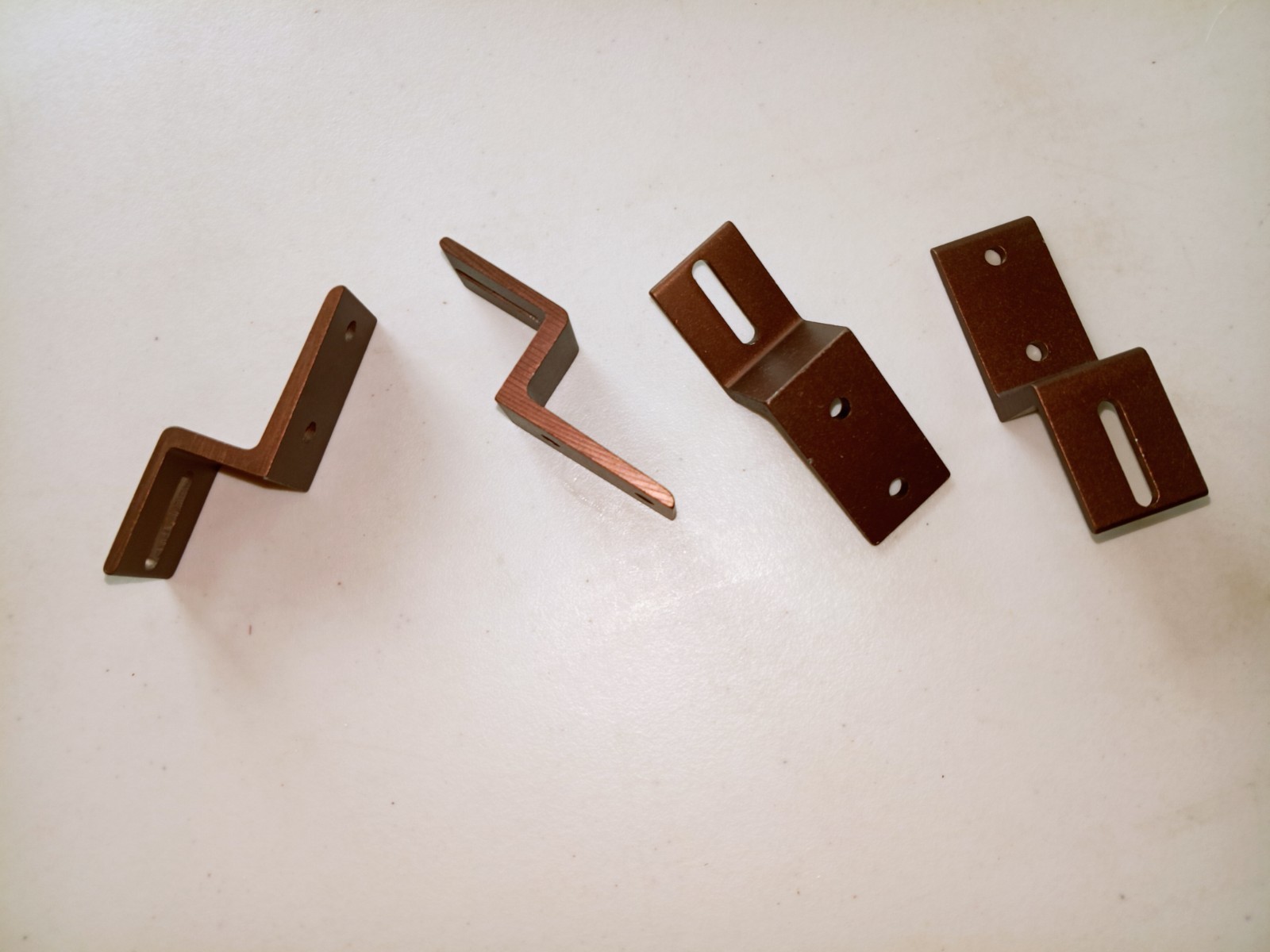Kirsch ceiling mounted traverse rod 71131 metal Z brackets. 4 brackets. 510