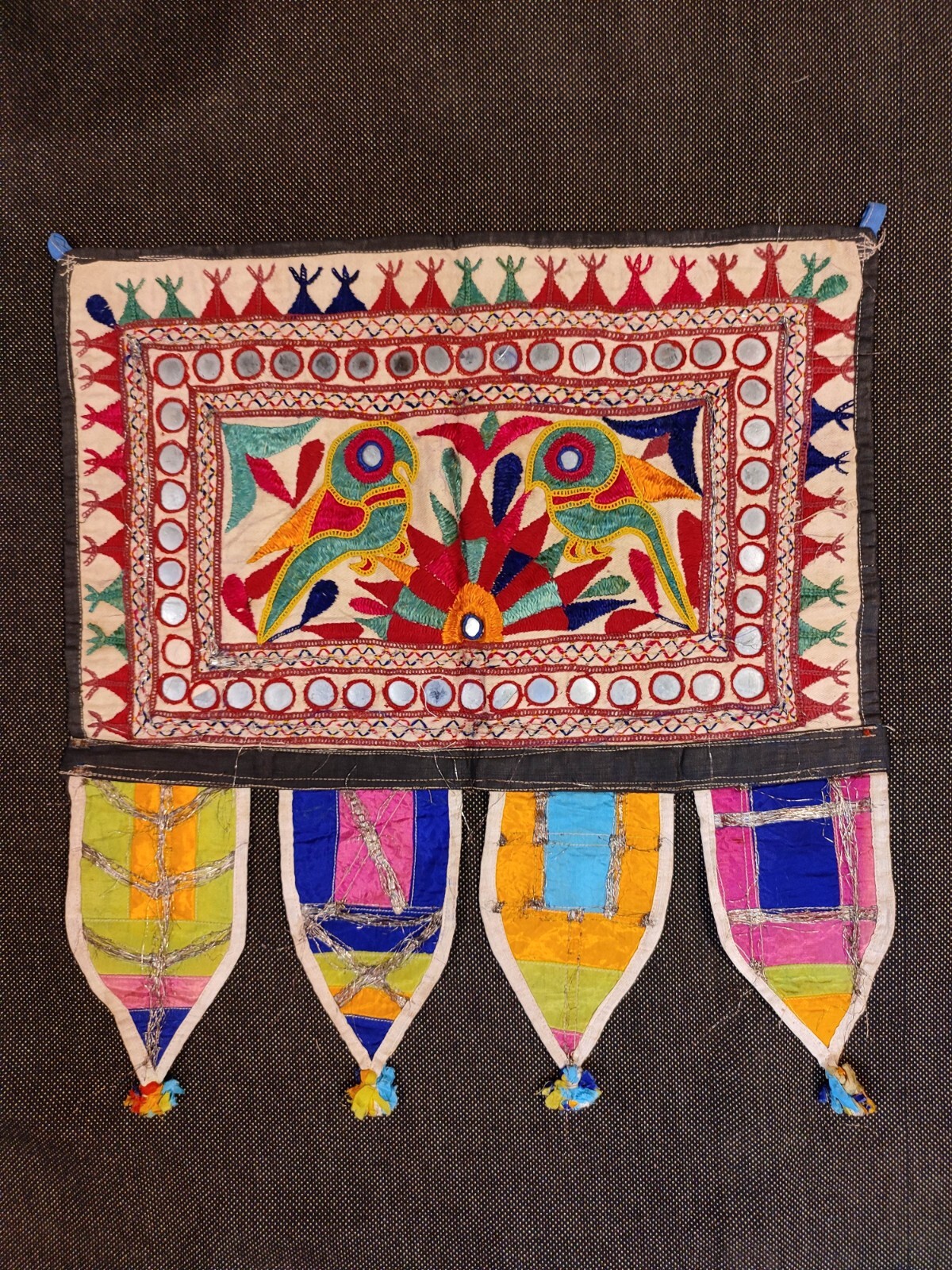 Rare Vintage Door Hanging Valance Window Door Topper Hanging Home Decor Eb108