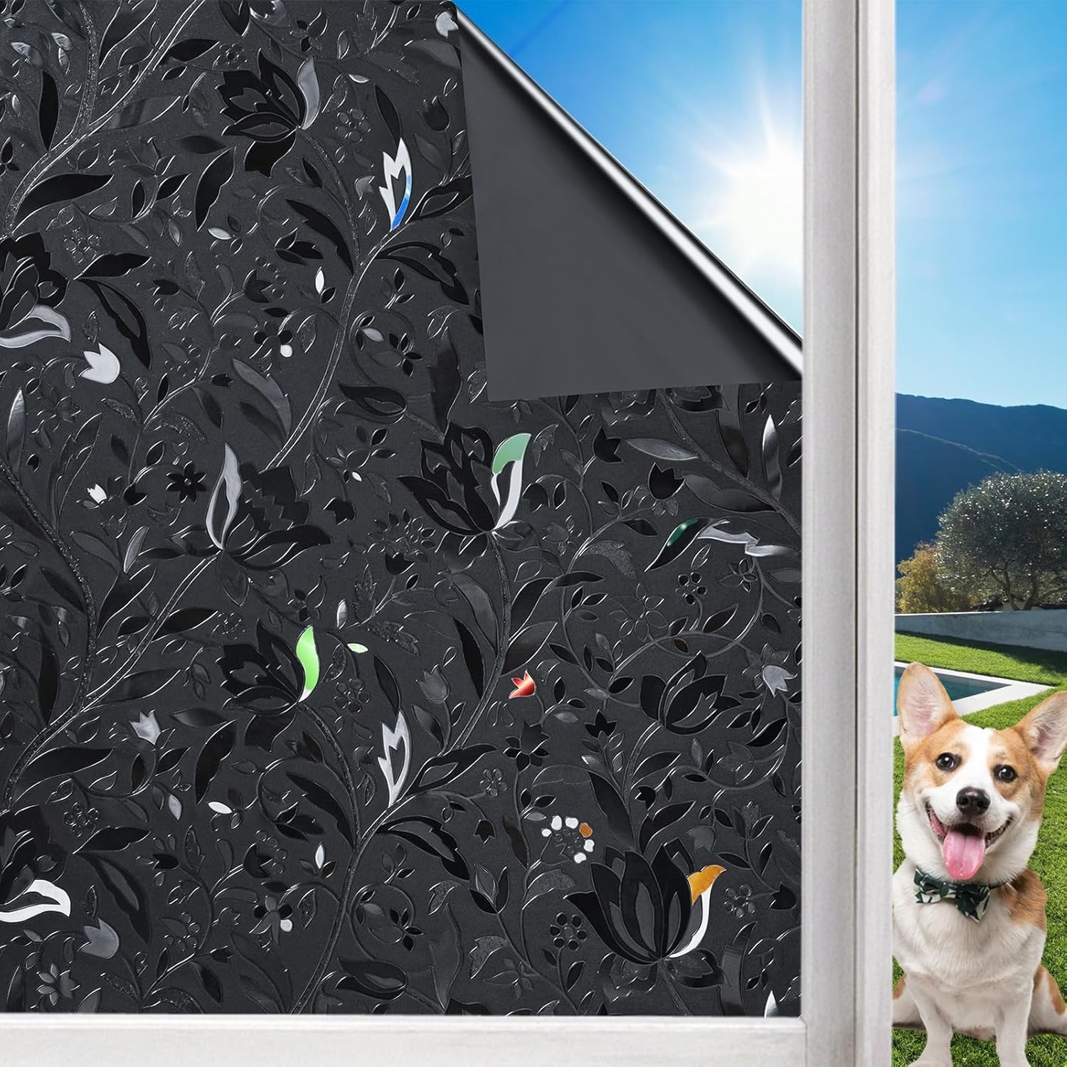 Removable Black Window Cover – Total Blackout & Easy Installation, 17.7×78.7