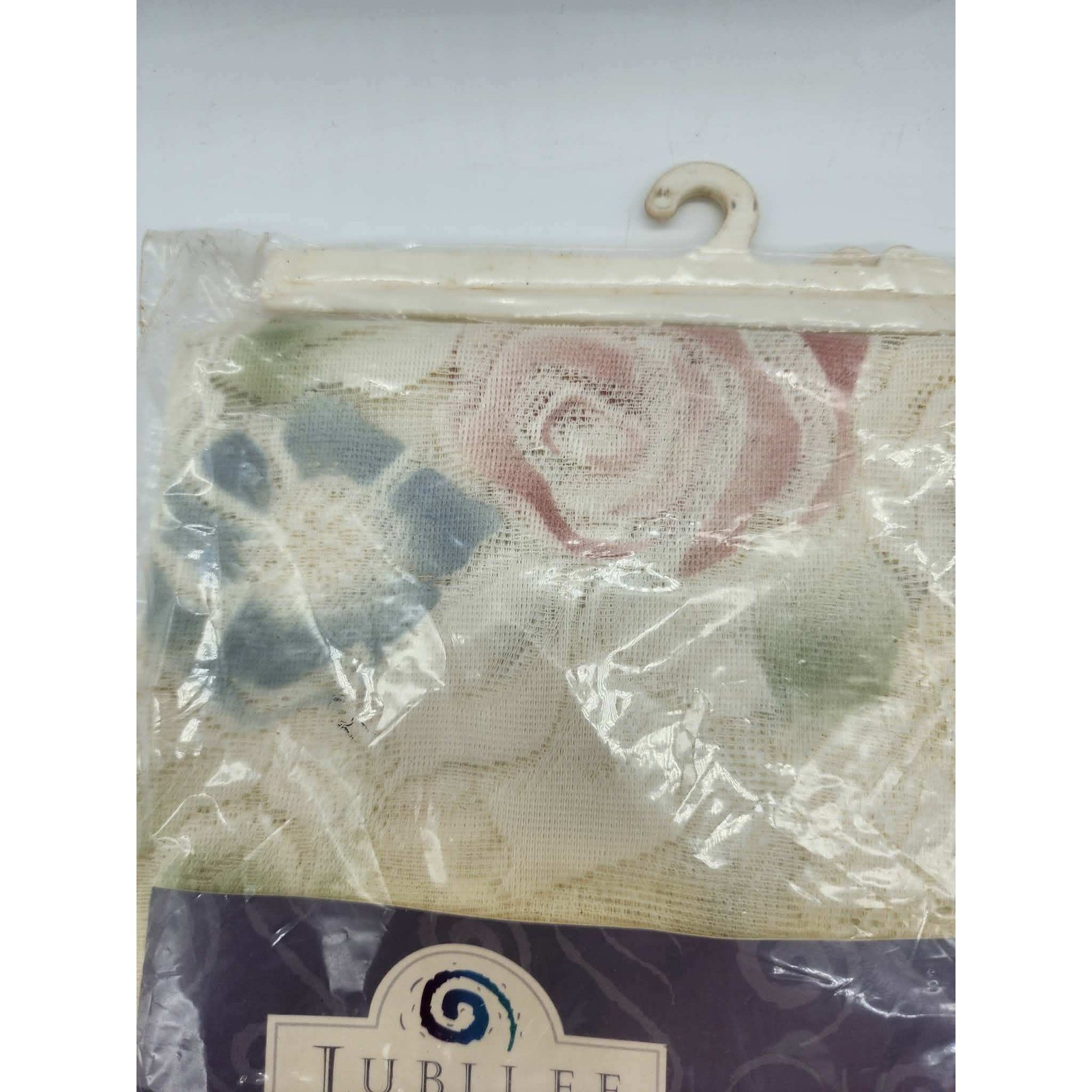 Jubilee Trailing Roses Lace Window Valance Ivory Multi Floral 56×16 Made in USA