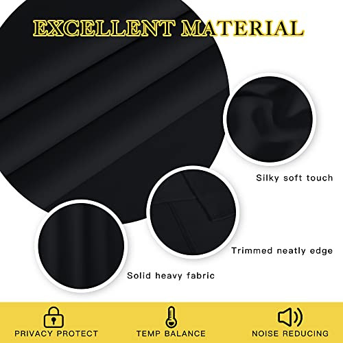 out Curtain 78 inches Long – Thermal Insulated 52″W x 78″L (Pack of 1) Black
