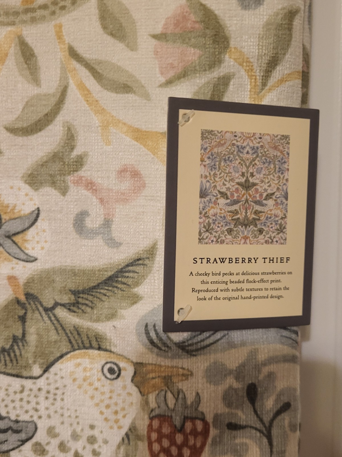 William Morris & Co. 2pc Strawberry Thief Window Curtains 37 X 84” Panels Luxury