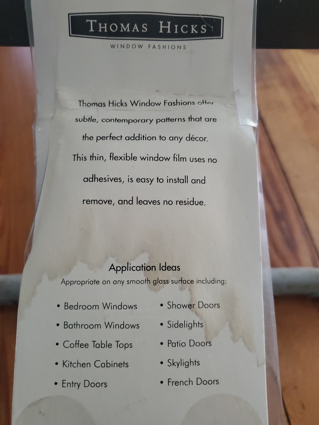 Frosted Glass Privacy window film 24″ x 36″