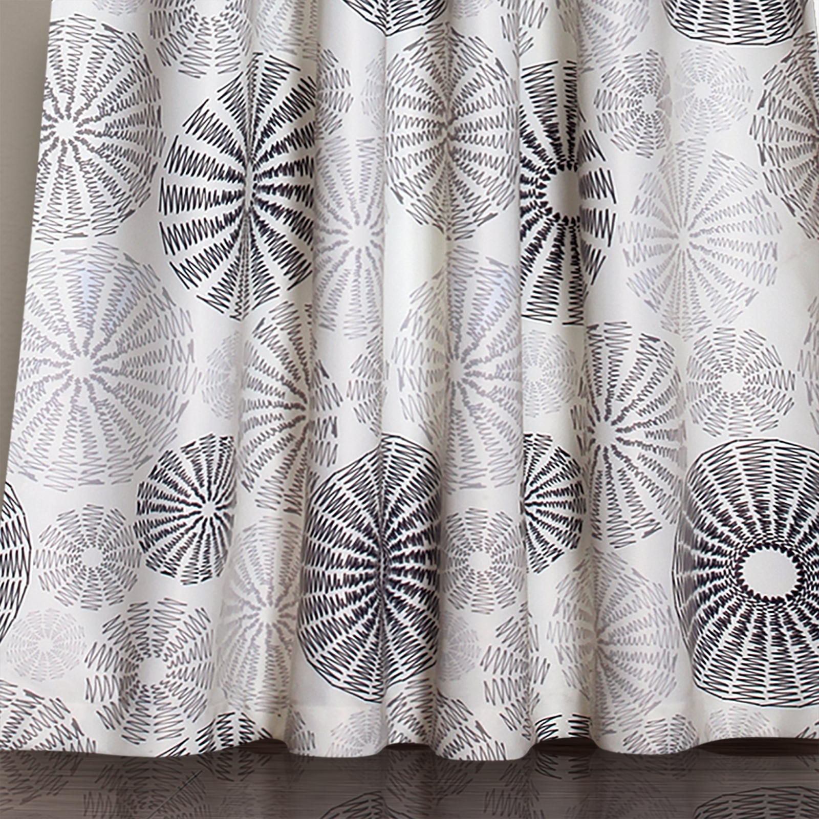 Multi Circles Light Filtering Window Curtain Panel Pair 84″ X 52″ Char