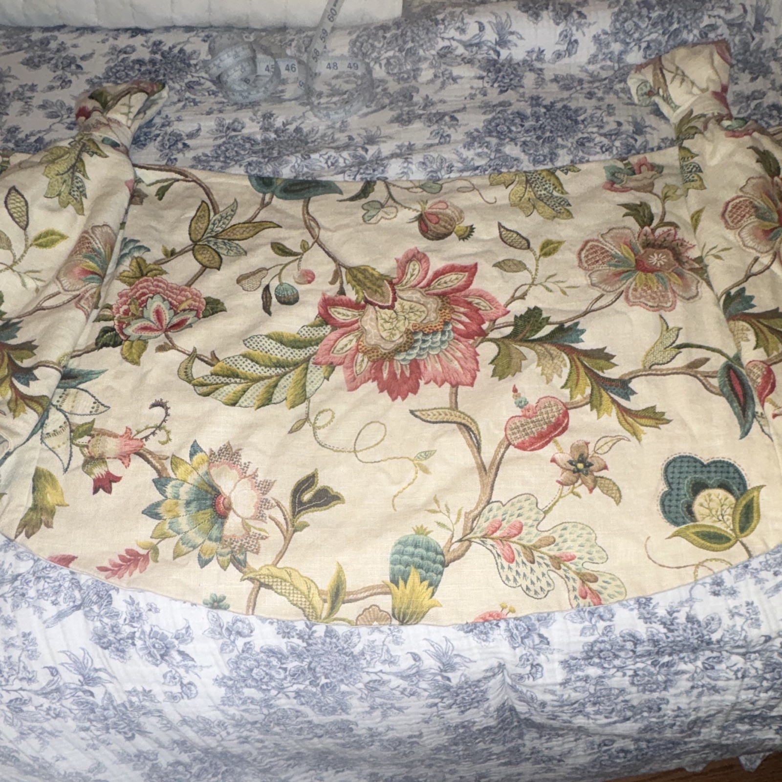 Floral Lined Rod Pocket Window Valance Country Multicolor Opaque 24×18