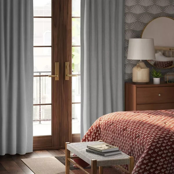 ⚡️ 1pc 50″W x 84″L Blackout Aruba Linen Window Curtain Panel By Threshold ~ Gray