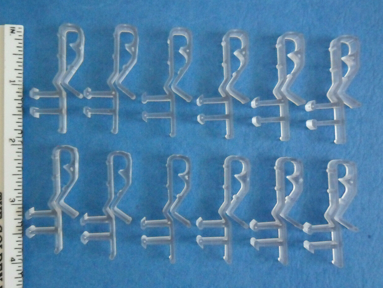 12 pcs Clear Hidden Valance Clips For Faux & Wood Venetian Blinds Parts