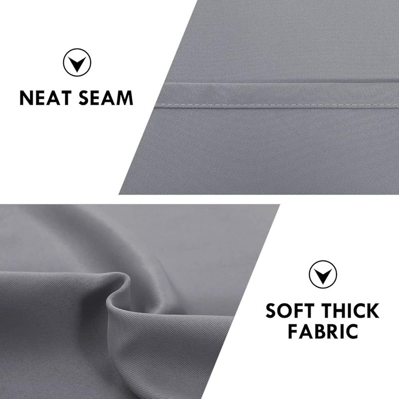 Thermal Insulated Blackout Curtains Light Blocking Noise Reduction Room Panels