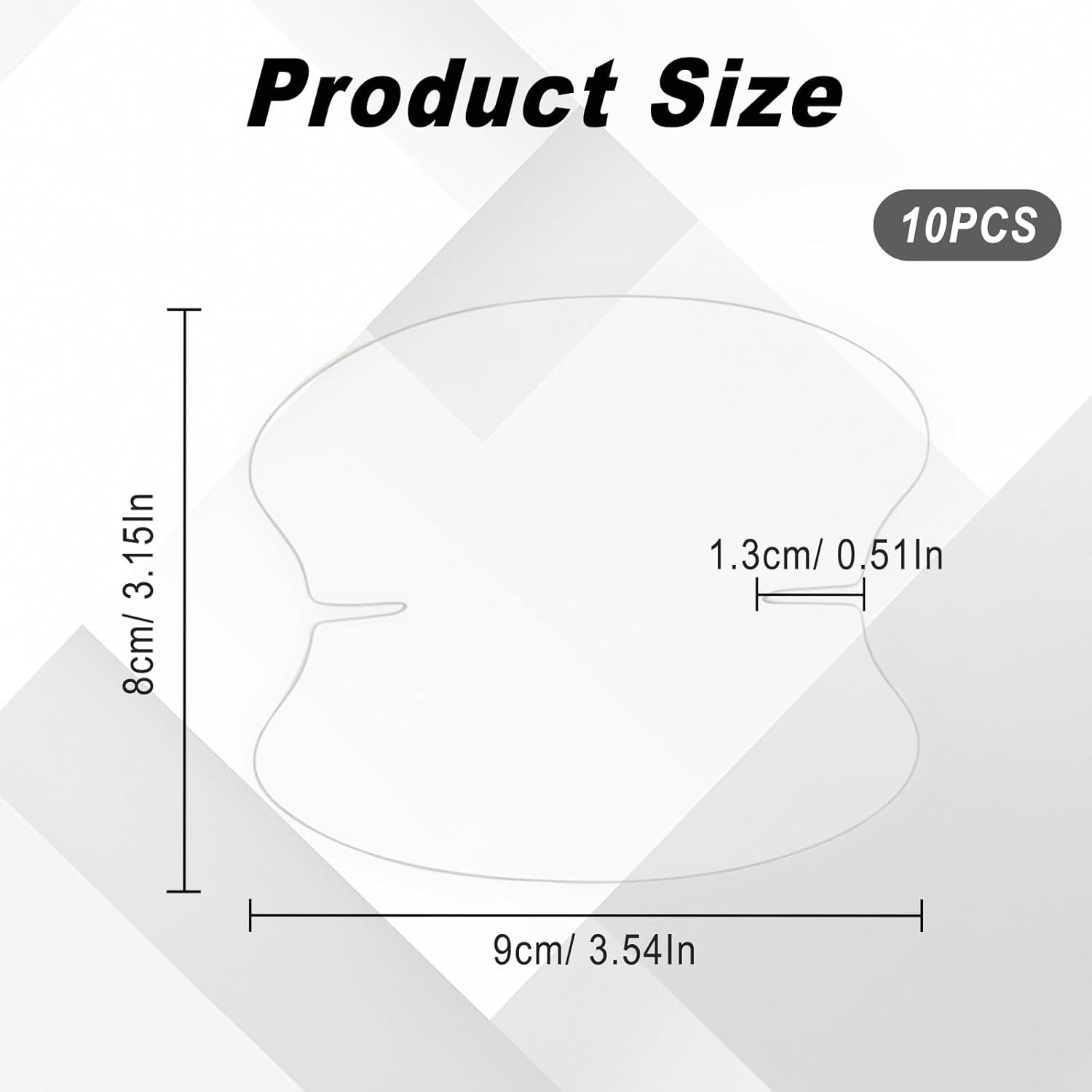 10 PCS Car Door Handle Scratch Protector, Transparent Film Invisible Door Handle