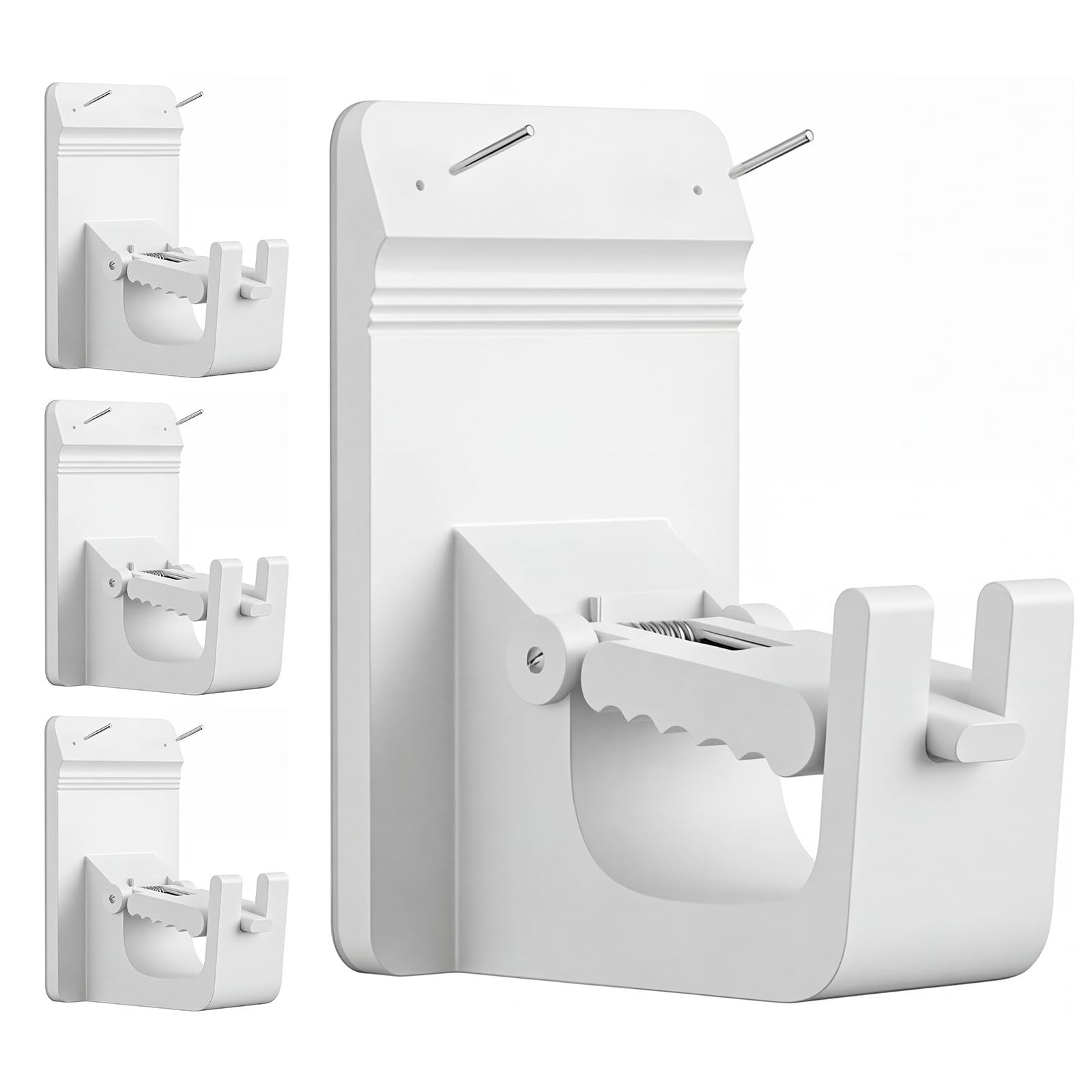 Universal Heavy Duty Curtain Rod Brackets, No Drill Curtain Rod Brackets with Ad