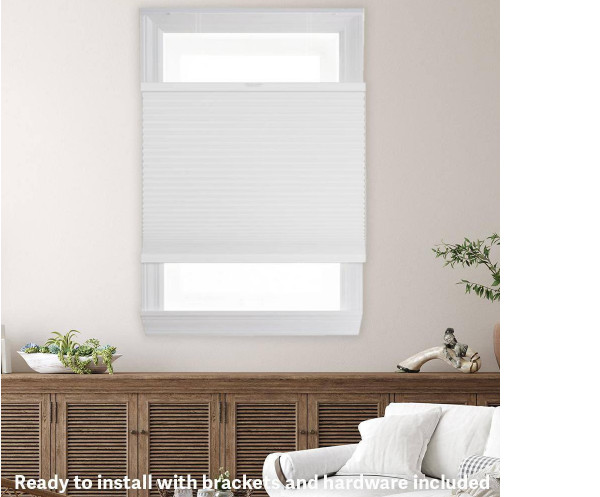 4x – Snow Drift Top/Down Bottom/Up Cordless Cellular Shades 20.5″ x 64″(4 blinds