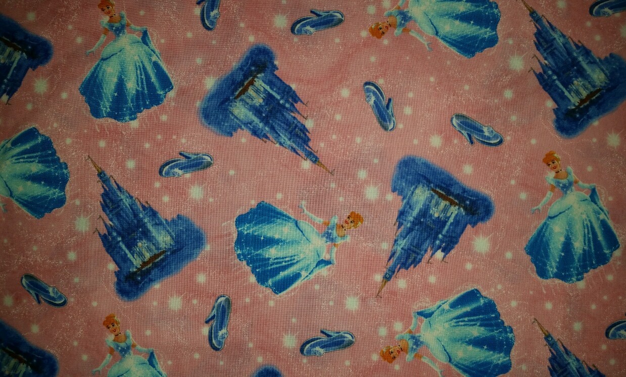 LINED WINDOW VALANCE CURTAIN 42X12 DISNEY PRINCESS CINDERELLA GLASS SLIPPER