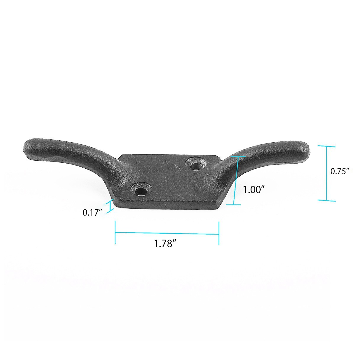 Black Window Hooks Wrought Iron Window Rope Cleat Hook 4″ H Renovators Supply