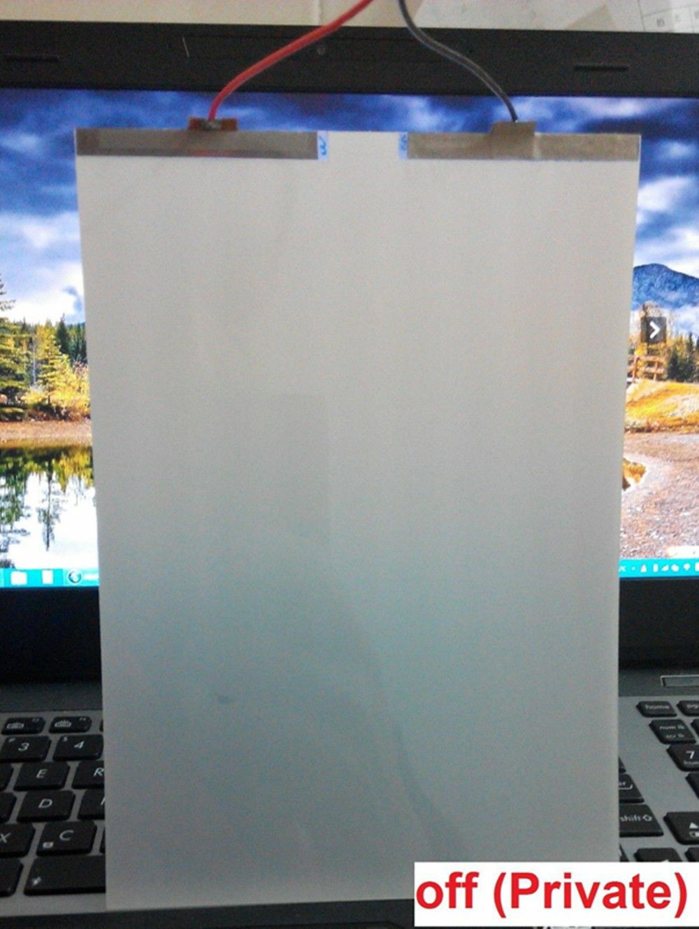 White To Opaque PDLC Smart Window Film Electrochromic Switchable Glass Tint A4