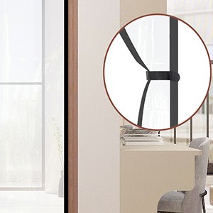Transparent Reversible Left or Right Side Opening Insulated Door Curtain, Fits
