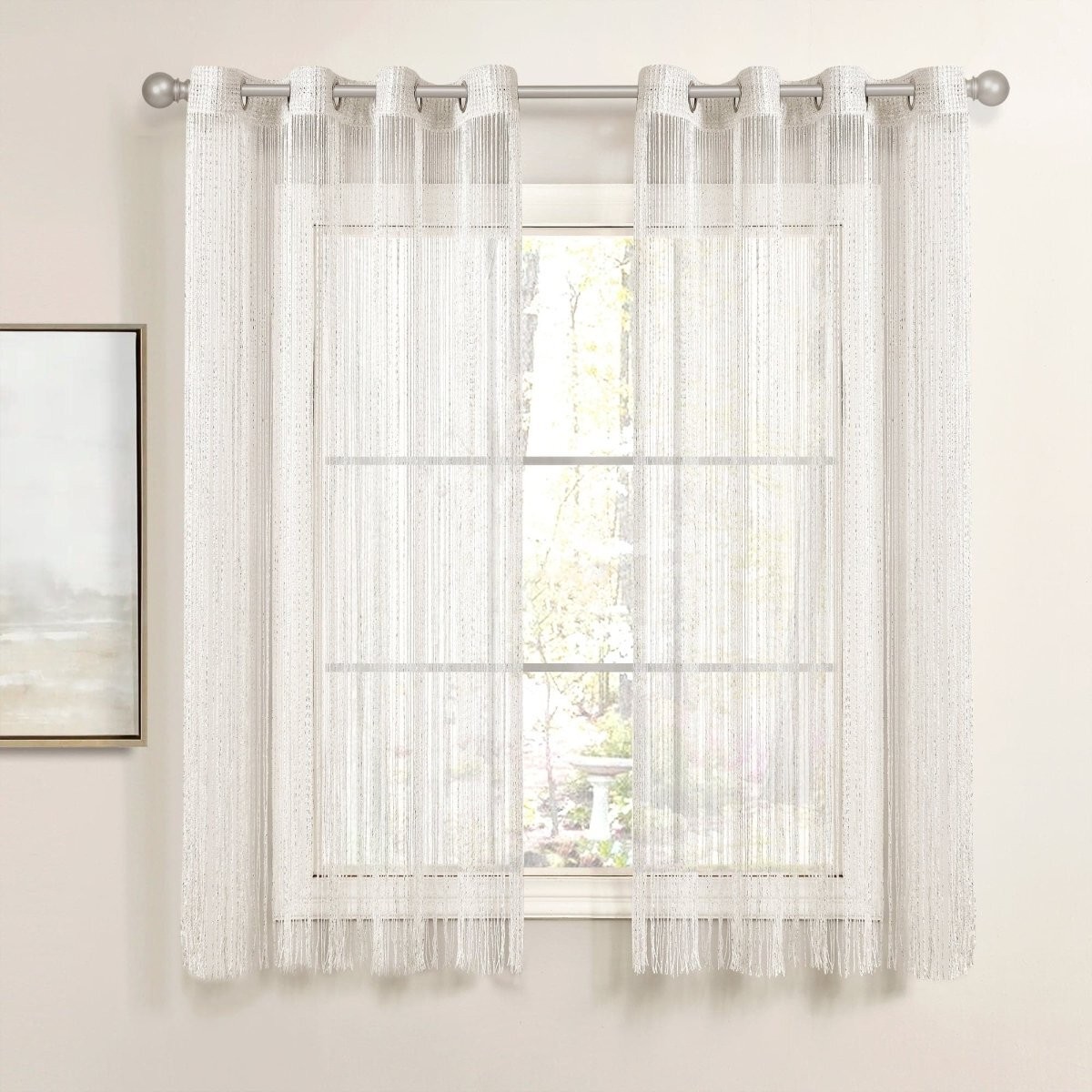 Night Sky String Thread Window Curtain (Single Panel)