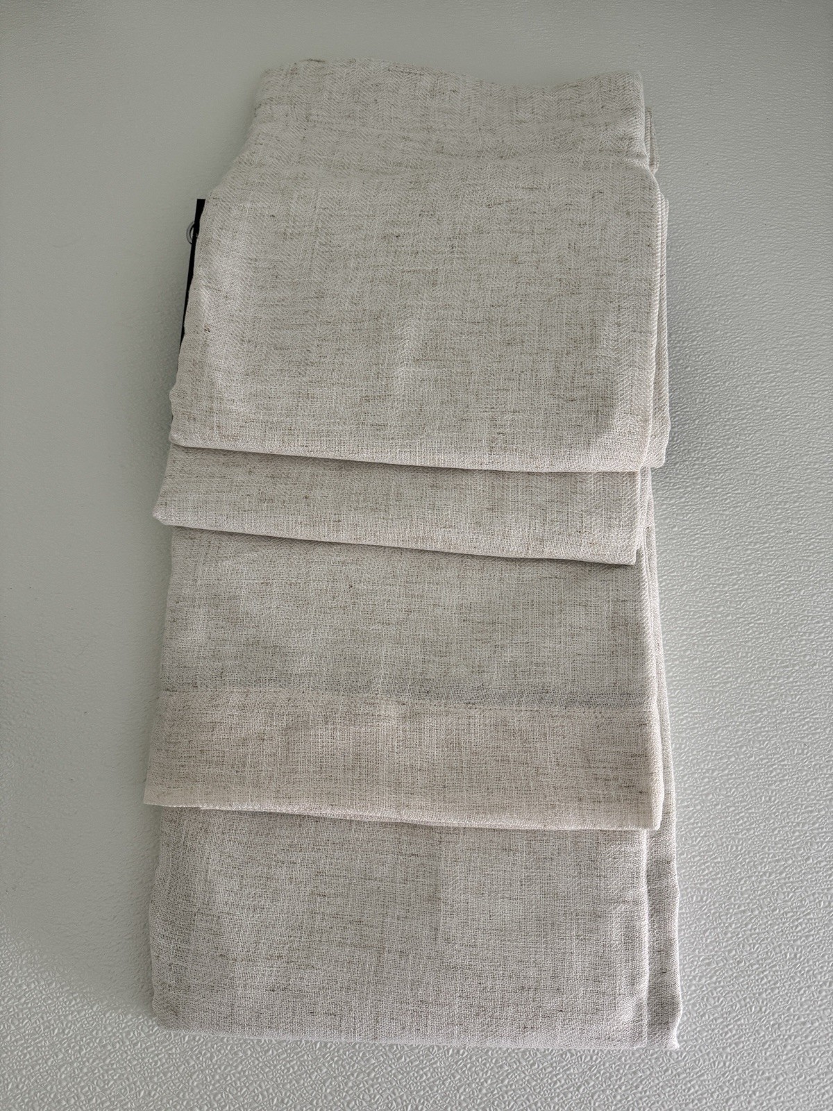 Ralph Lauren Window Curtains Blackout 2 Panel 52 x 108 Linen Natural Herringbone