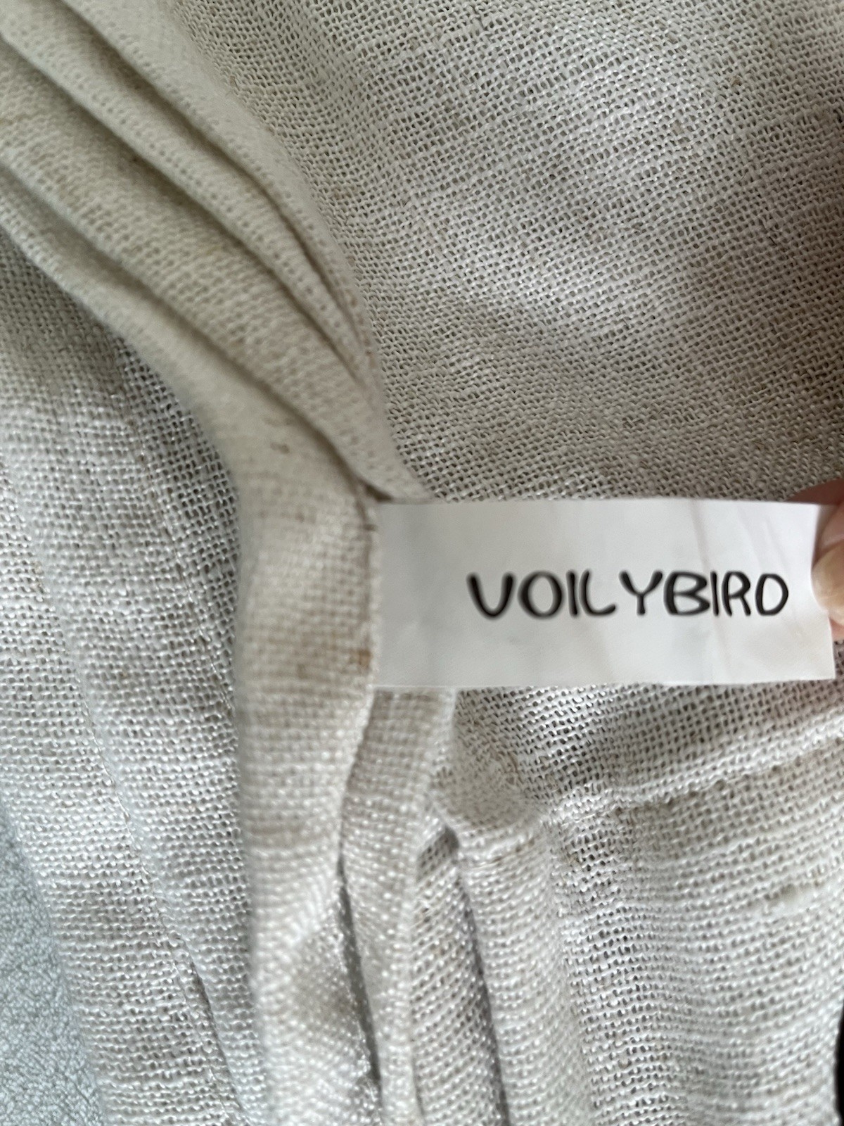 Voilybird Linen Polyester Curtains 2 Panels Set Semi Sheer Bronze Grommets 52×84