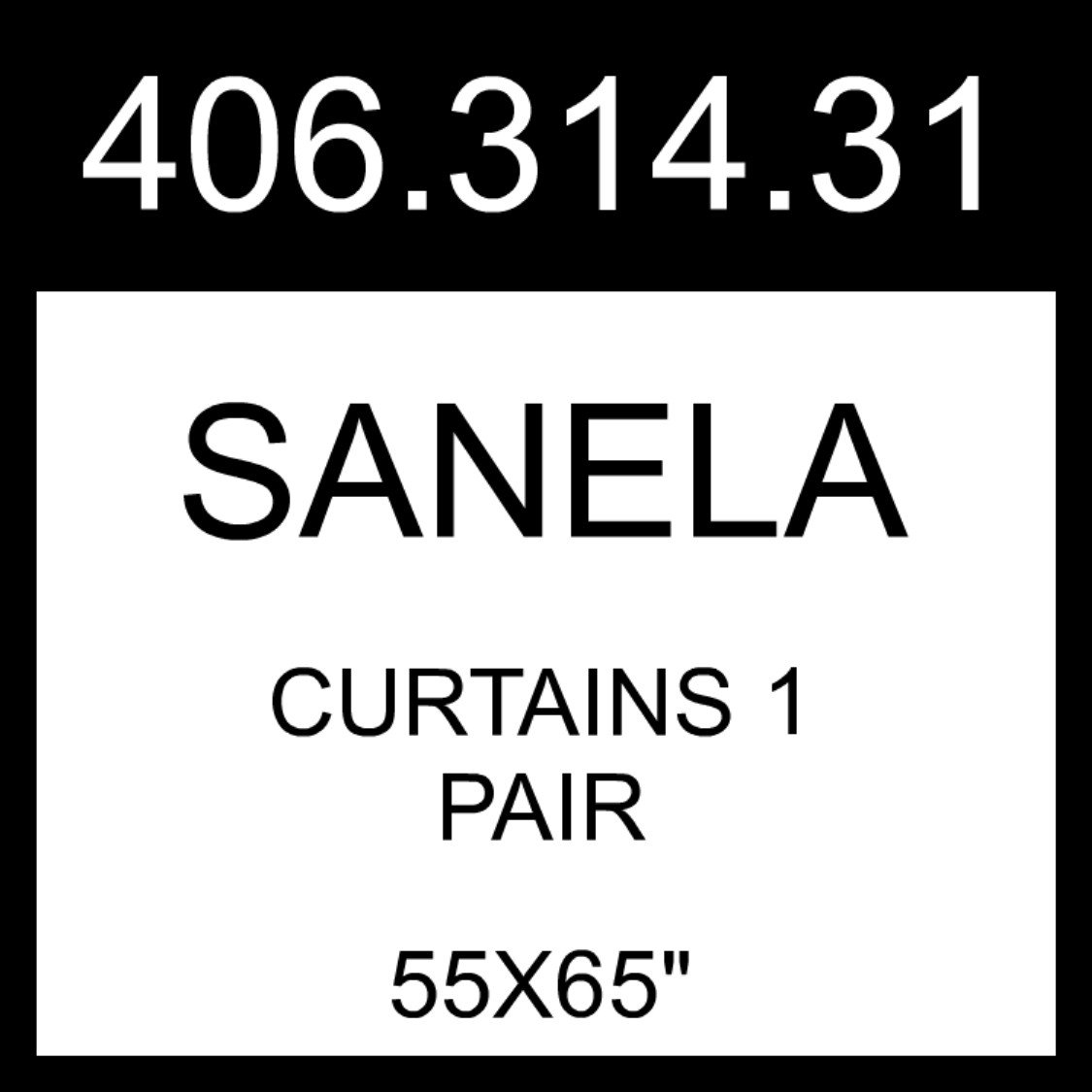 IKEA SANELA Curtains 1 Pair Light Beige/with Heading Tape 55×65″ 406.314.31
