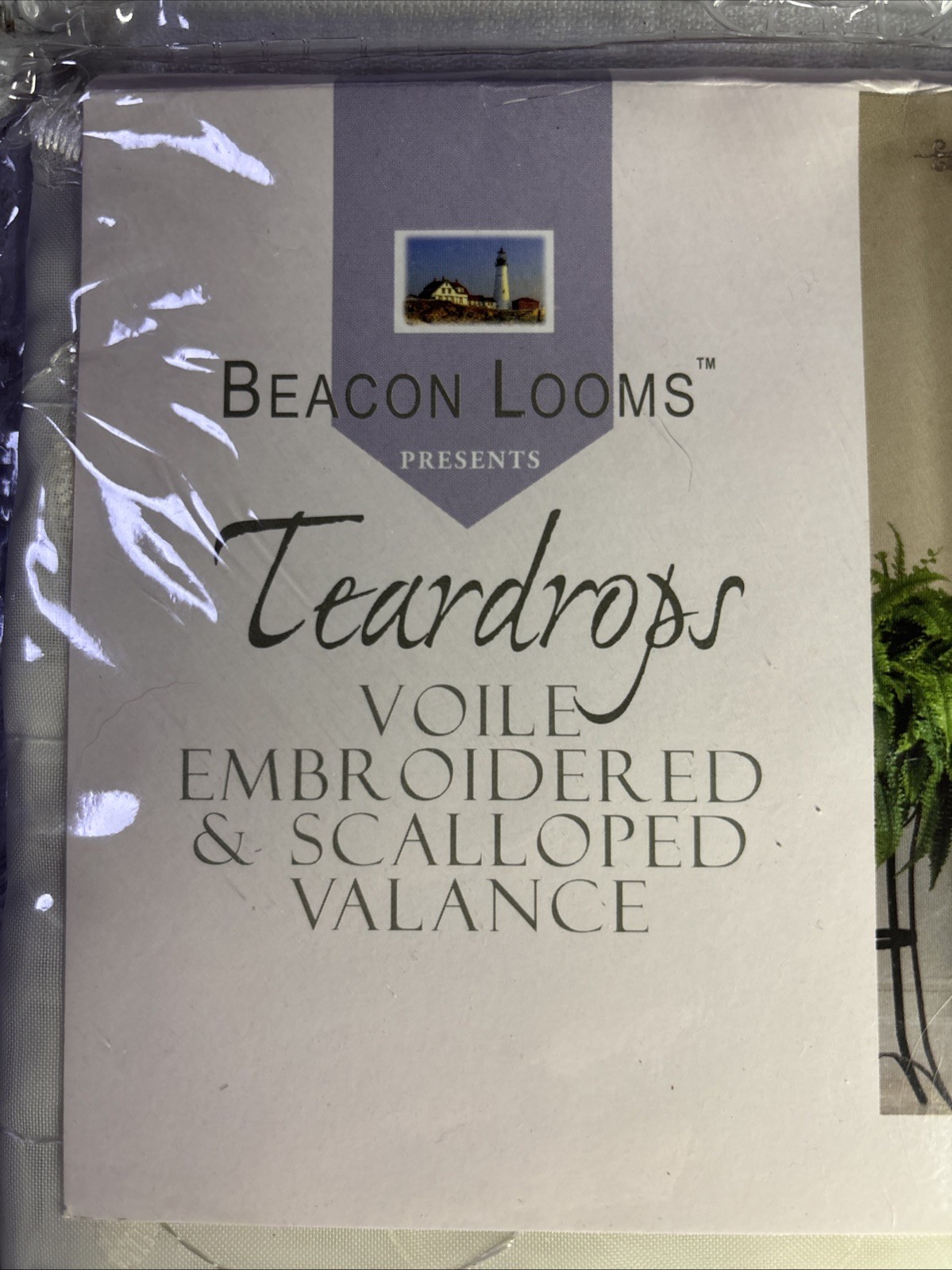 4 Beacon Looms sheer Teardrop Valance Very 42” X 16” Voile Embroidered Scalloped