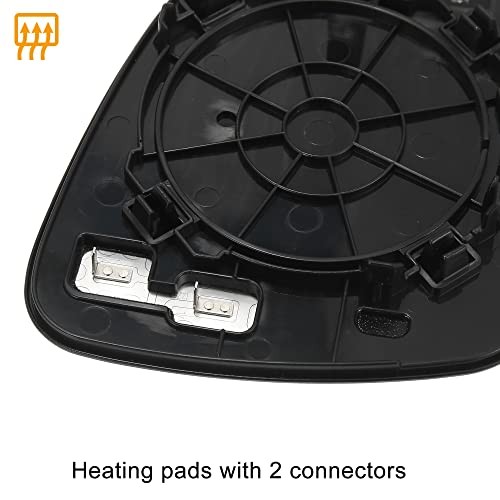 Car Rearview Left Driver Side Heated Mirror Glass Replacement with Backing