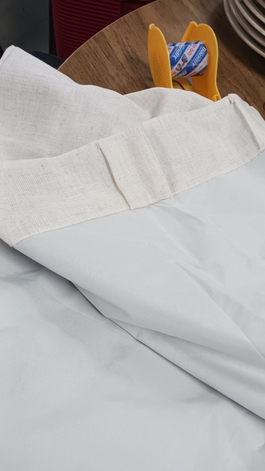 Town & Country Luxe Curtains Cream 2 Panels 50in x 108in New Open Package