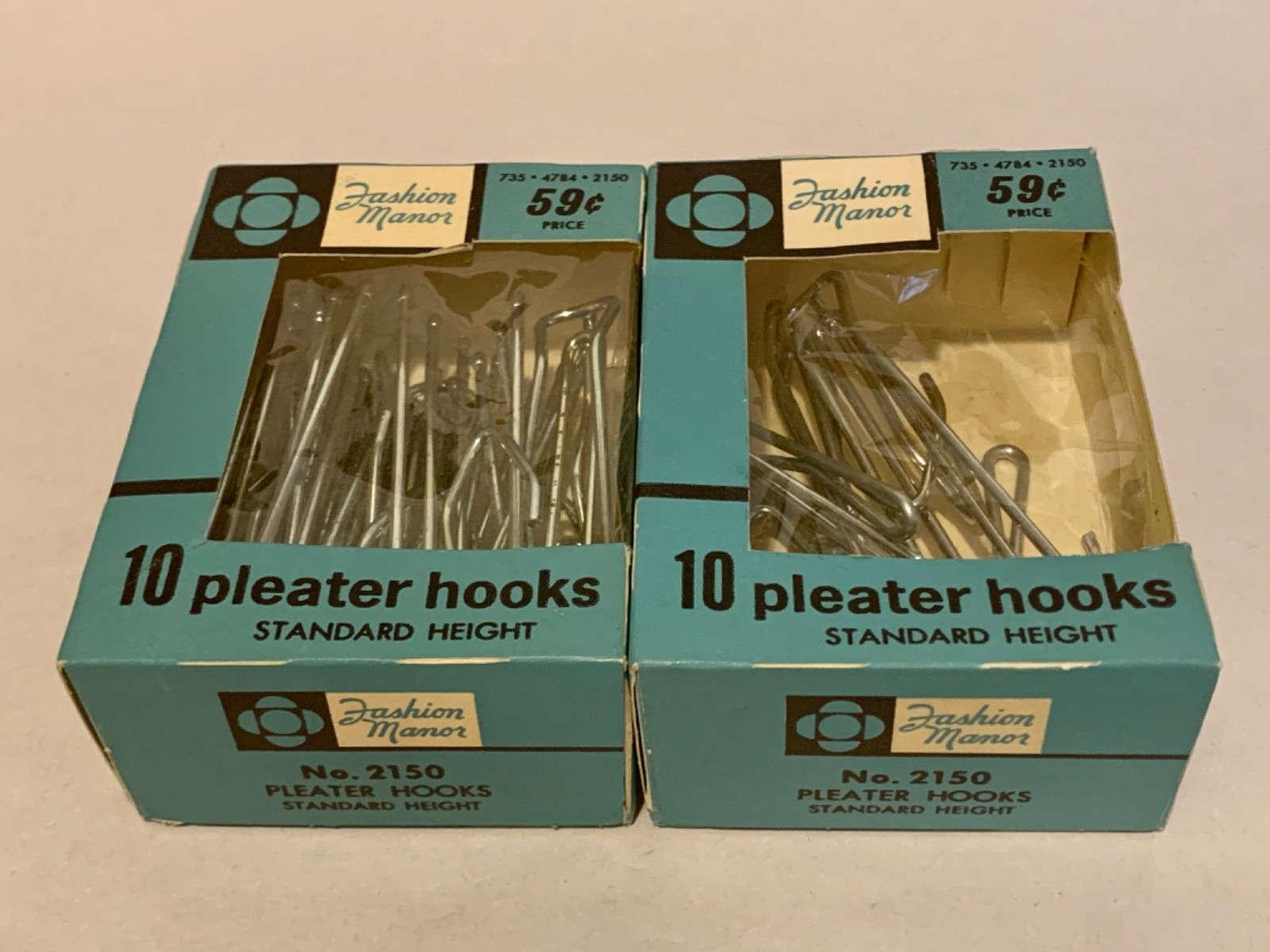 14 Fashion Manor No. 2150 Pleater Hooks 3″ Length Unopened & Open Box USA