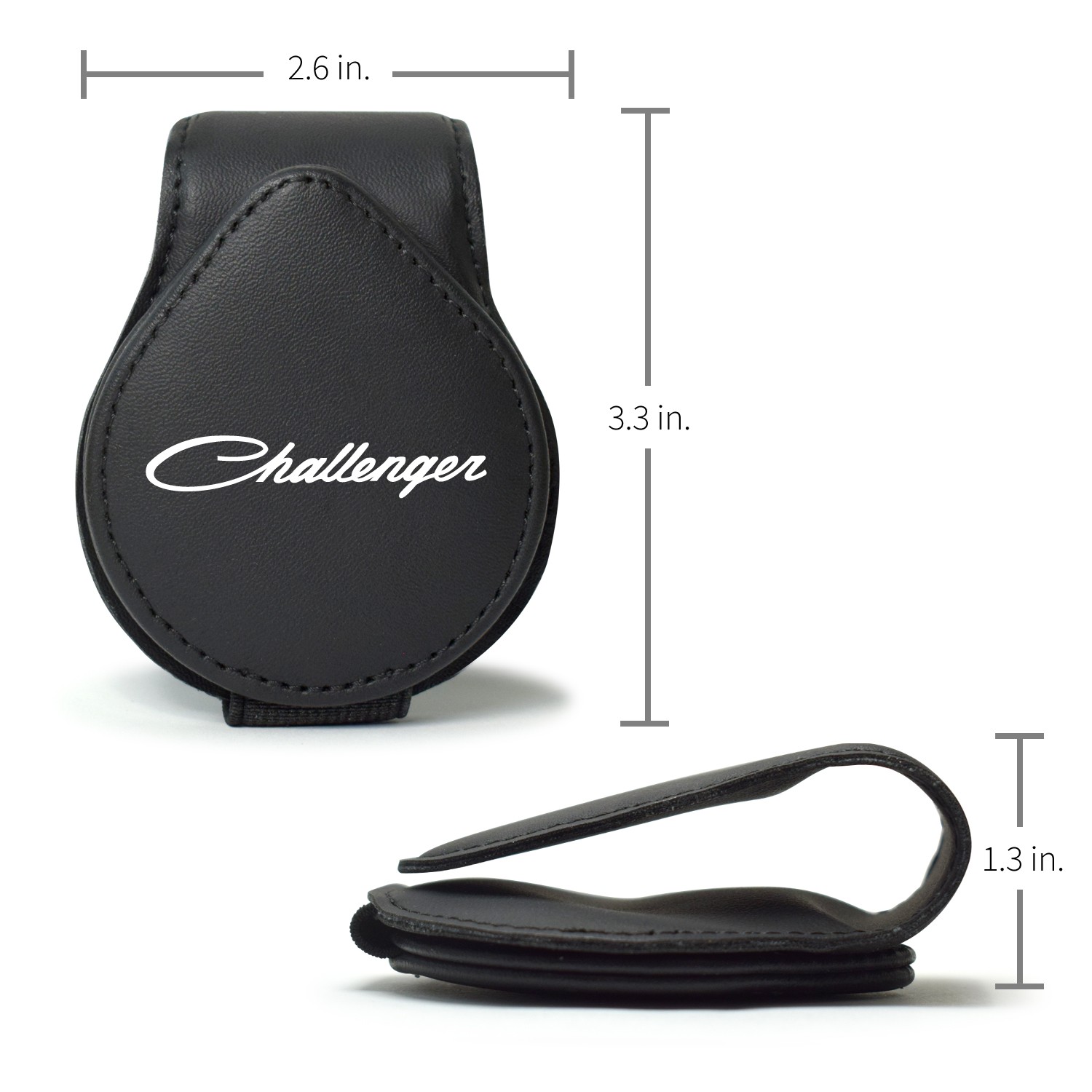Dodge Challenger Classic Leather Magnetic Sunglass Holder Car Sun Visor Clip