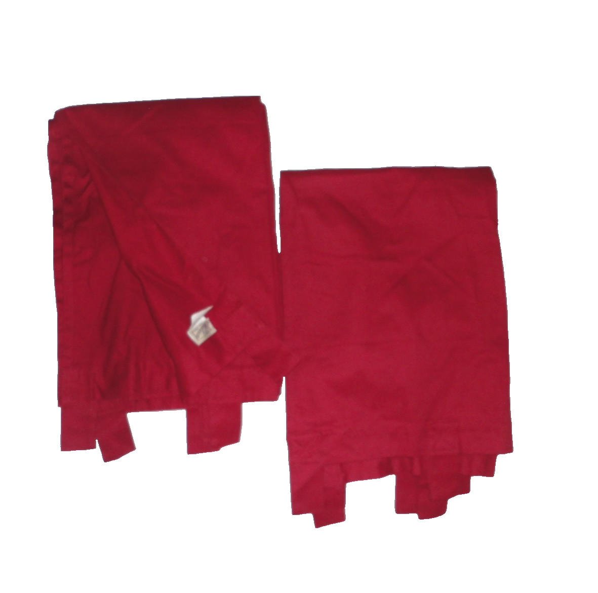WOOLRICH RED BRICK smooth CHINO (2) TAB TOP PANELS CURTAINS54 X 82