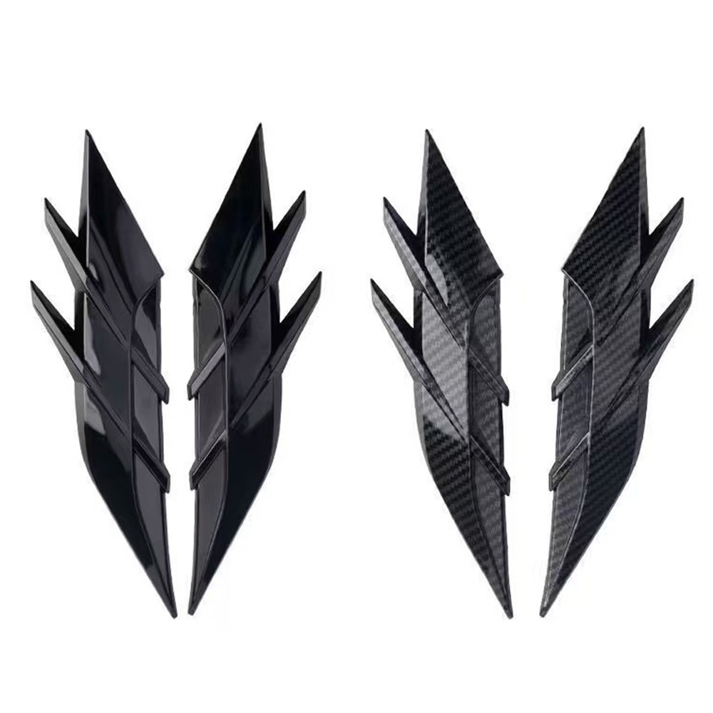 2pc Portable 3D Shark Gill Air Vent Side Wing Sticker fits Most Cars Trucks SUVs
