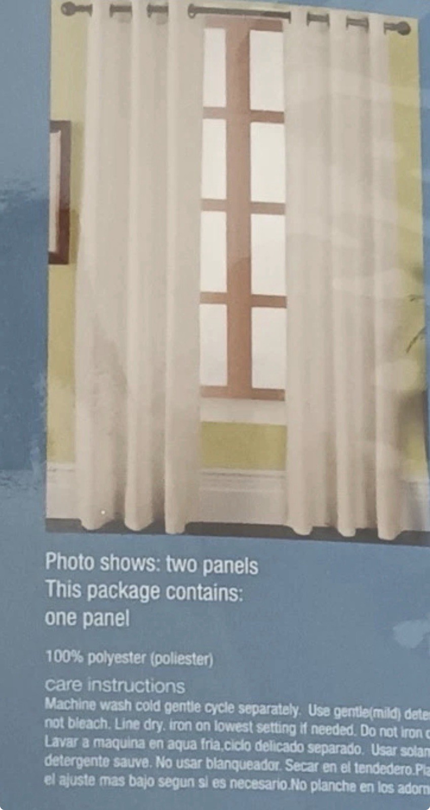 Essential Home Faux Linen Grommet Collection Panel 40″W x 84″L