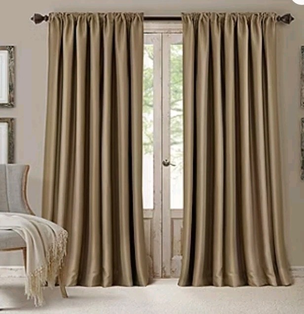 Elrene Home Fashions All Seasons Rod Pocket Back Tab Blackout Curtain 52″x84″