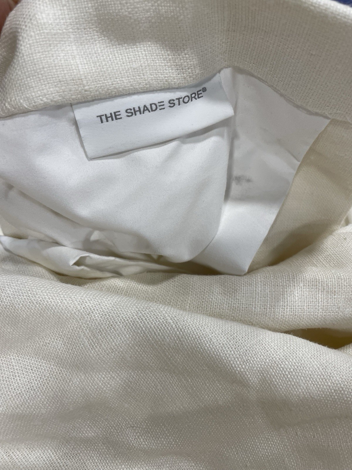 The Shade Store Ecru Ivory Linen Pinch Pleat Curtain Panel 96×102 Pair