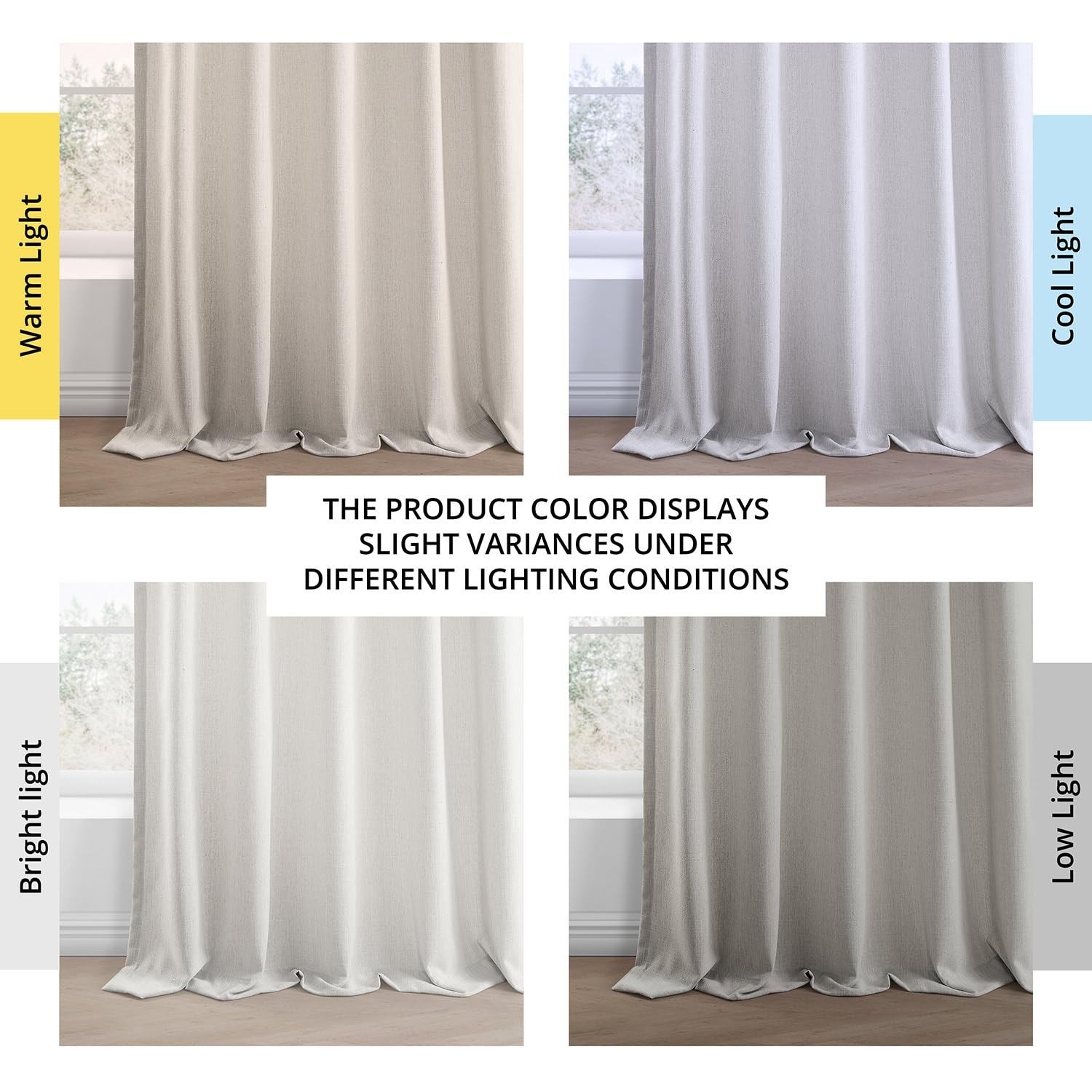 Hpd Half Drapes Hpd Half Drapes Basic Faux Linen Curtains – 84 Inch Long Pair