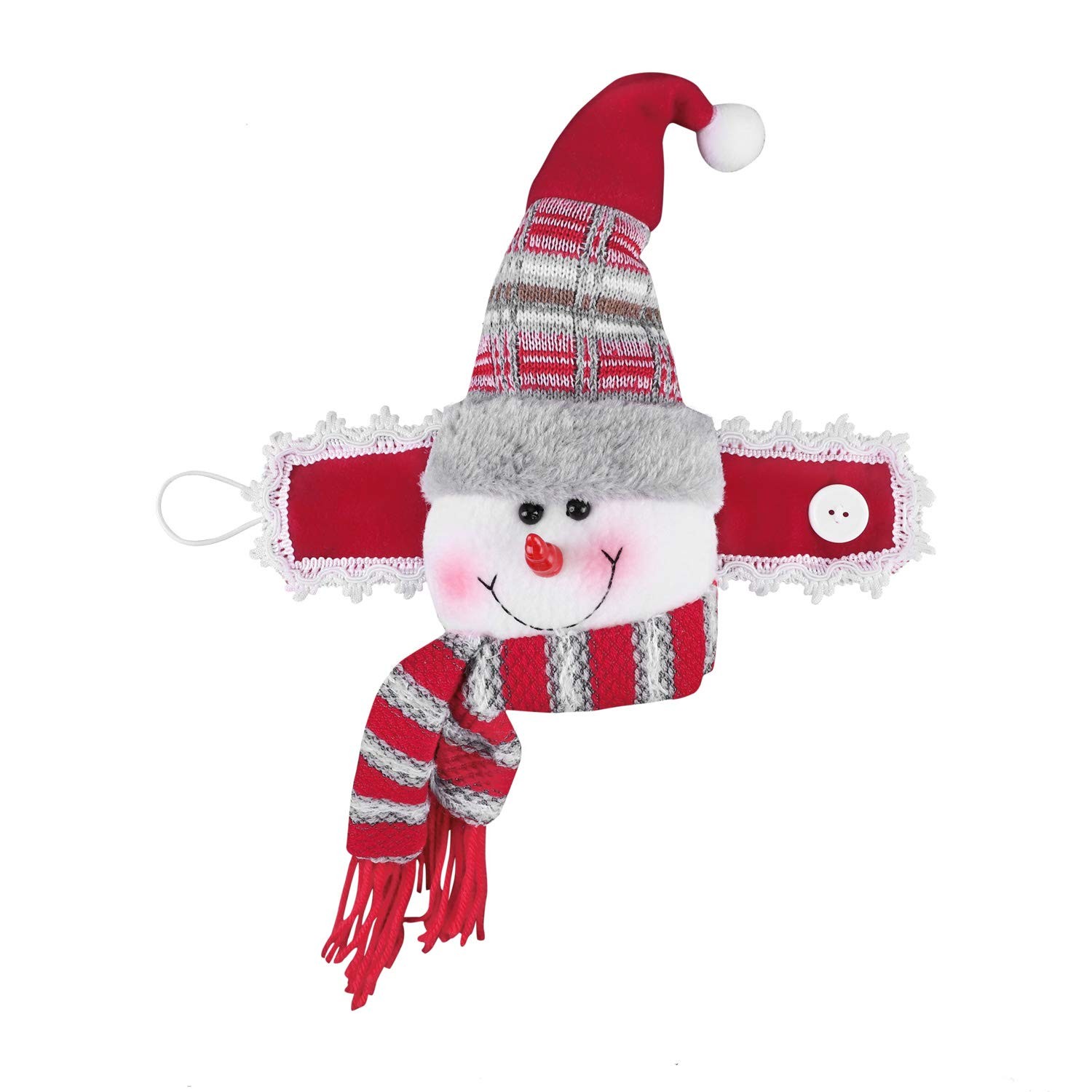 2-Pack Christmas Curtain Buckles Snowman Elk Santa Claus Theme Tiebacks