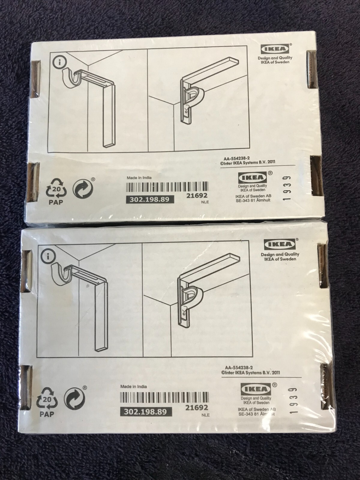 Curtain Rod Holder – Ikea Betydlig – set of two