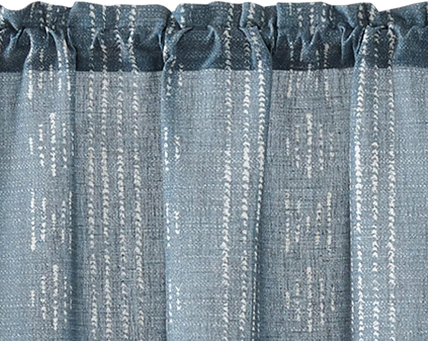 Boho Kitchen Curtains 36 Inch Bohemian Geometric Striped Linen Textured Tier Lig