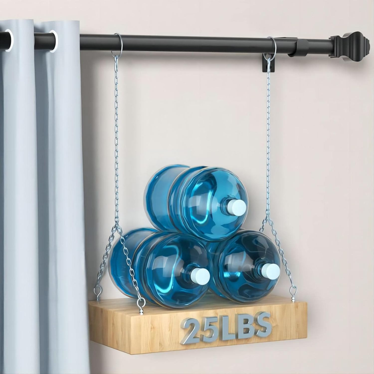 Curtain Rods for Windows 2 Pack 36-48 Inch, 5/8 Inch Matte Black Curtain Rod wit