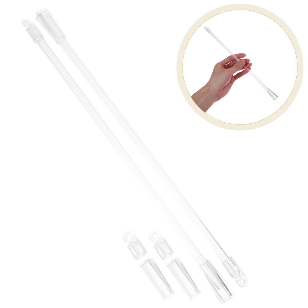2Pcs Replacement Clear Blind Rod for Drapery Wand Easy Light Adjustment