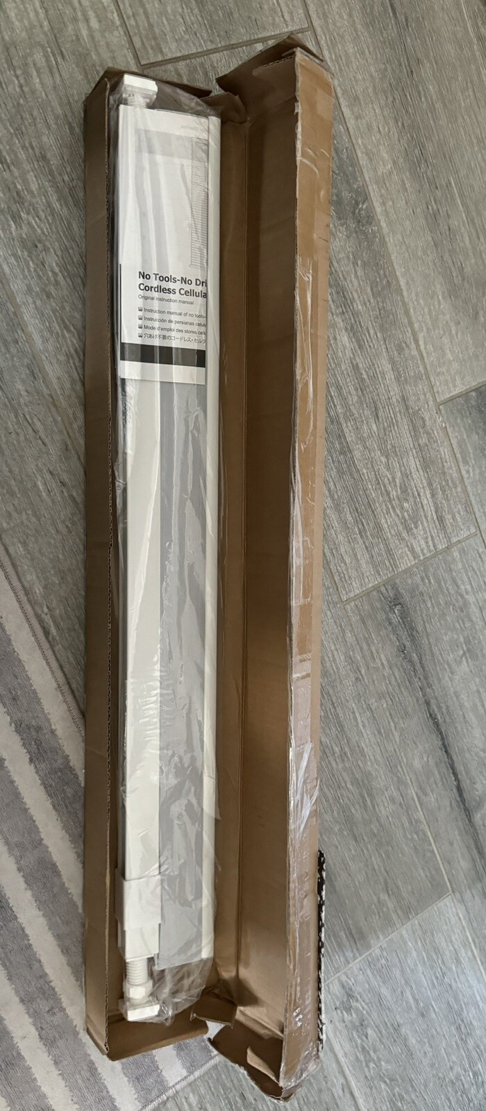 LazBlinds Cordless Cellular Shades No Tools No Drill Light Filtering- White