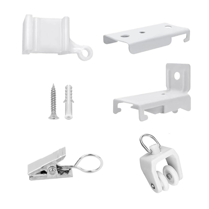 Adjustable Curtain Rail Assembly Bendable Curtain Rail Hardware Easy to Install