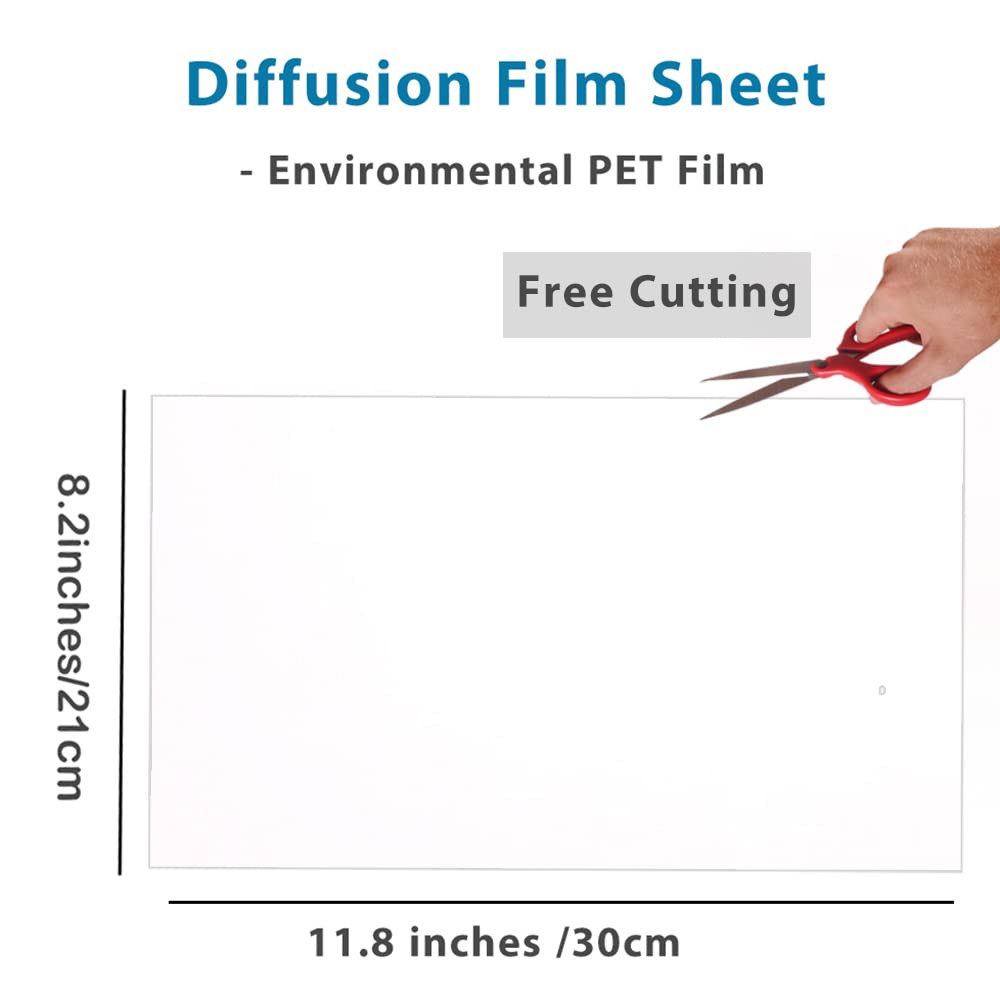 Lighting Diffusion Sticker 3 PCS Sheet 7.8X11.8Inches Soften Light Dimming Film